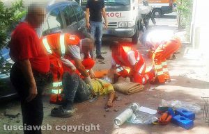 Viterbo - Incidente sul lavoro in via della Palazzina