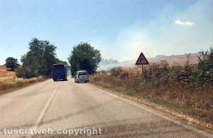 Incendio sulla Tuscanese