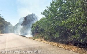 Incendio sulla Tuscanese