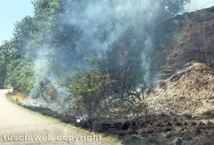Incendio sulla Tuscanese
