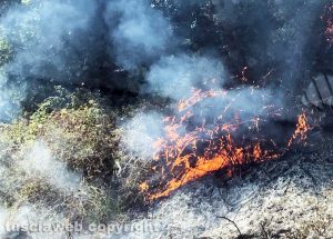 Incendio sulla Tuscanese