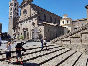 Viterbo - Le telecamere di "A sua immagine" a palazzo dei Papi