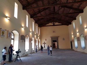 Viterbo - Le telecamere di "A sua immagine" a palazzo dei Papi