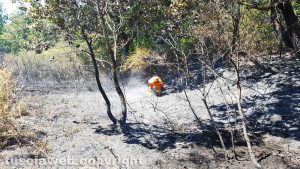 Viterbo - Incendio sulla Cimina - Protezione civile in azione