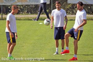 Sport - Calcio - Viterbese - Da sinistra: Musacci, Baldassin e Sforzini