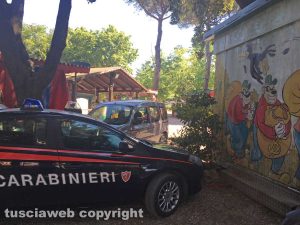 Viterbo - Le giostre a Pratogiardino Lucio Battisti - Sopralluogo dei carabinieri dopo il furto