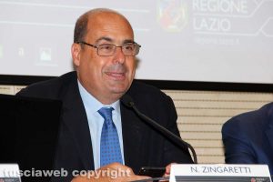 Il presidente della regione Lazio Nicola Zingaretti