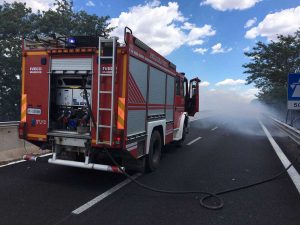 Pescia Romana - L'intervento dei vigili del fuoco sull'Aurelia
