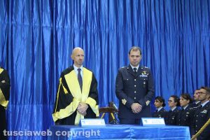 Il rettore Ruggieri e il comandante Roger Vai