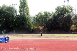 Viterbo - Campo scuola - La sistemazione del prato