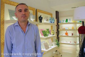 Viterbo - I lavori in via Cairoli - Francesco Mecarini del negozio La Padula