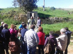 Tarquinia - L'ingresso alla tomba degli Scudi