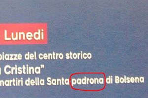 Bolsena - L'errore nel manifesto