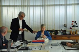 Michele Placido sul set