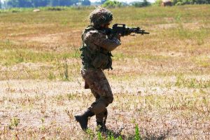 Tarquinia - L'esercitazione di squadra del corso Saldezza