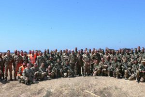 Tarquinia - L'esercitazione di squadra del corso Saldezza