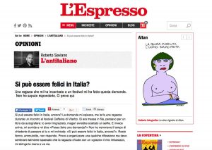 L'articolo di Roberto Saviano sull'Espresso