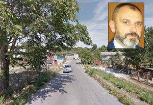 Bagnoregio - La discesa in via Monarchi - Nel riquadro Franco Fiorani