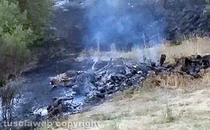 Vetralla - Incendio in localitá Pontarello