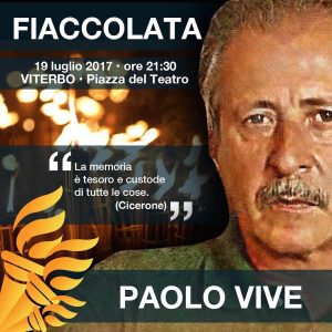 Paolo Borsellino - Il manifesto della fiaccolata