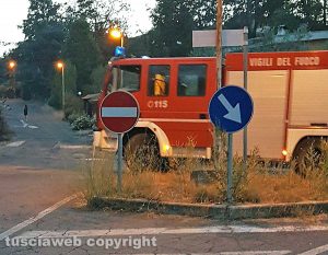 Fabrica di Roma - Incendio sulla collina del Barco 
