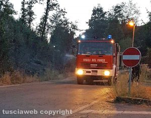Fabrica di Roma - Incendio sulla collina del Barco 