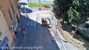 Viterbo - I lavori a via Cairoli