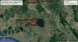 Geotermia - La mappa delle presunte ricadute sul territorio