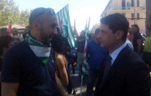 Alessandro Mazzoli alla manifestazione per la Trasversale