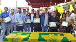 Teccarina - Coldiretti - I premiati con Granieri e Aldo Mattia