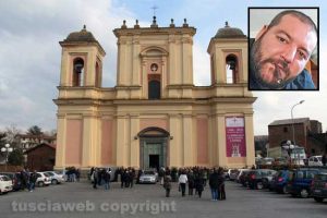 Il duomo di Acquapendente - Nel riquadro: Fabrizio Ronca