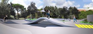 Il rendering dello skate-park