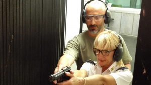 Una fase dell'addestramento al poligono