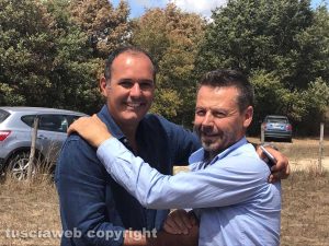 Il pranzo del centrodestra a Tuscania - Sergio Caci e Fabio Bartolacci