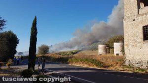 Incendio a Campagnano Romano