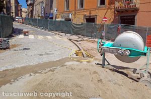 Viterbo - Via Cairoli, i lavori