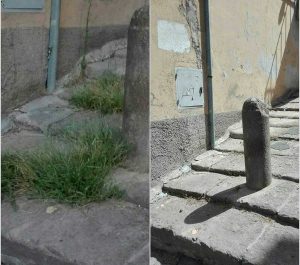 Pianoscarano - Prima e dopo il taglio delle erbacce