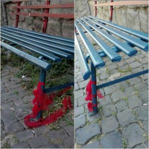 Pianoscarano - Prima e dopo il taglio delle erbacce