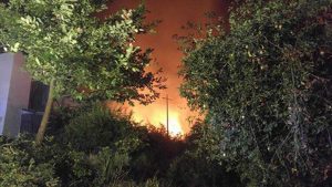 Incendio di bosco a Bassano Romano