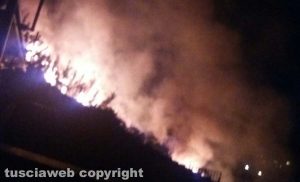 Incendio a Campagnano Romano