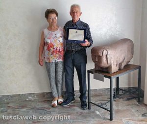 Francesco Ercoli ha donato una scultura a Monte Romano