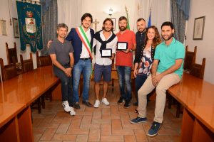 La premiazione di Zampaletta e Manoni