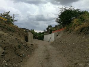 Viterbo - Le paratie lungo l'Urcionio