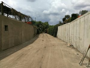 Viterbo - Le paratie lungo l'Urcionio