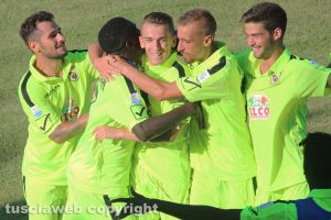 Sport - Calcio - Viterbese - L'esultanza di Jari Vandeputte