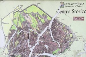 Viterbo - Lo stradario a piazza dei Caduti