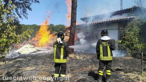Orte - Incendio in località Petignano
