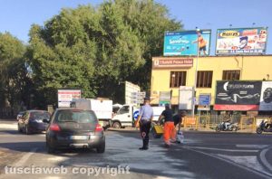 Viterbo - Perdita d’olio tra via Genova e viale Capocci