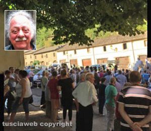 Vallerano - I funerali di Giorgio Rapiti - Nel riquadro: Giorgio Rapiti