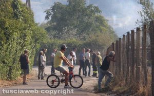 Viterbo - L'incendio in strada Gavazzano